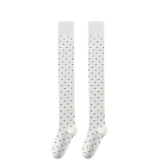 Höstnya Strumpor Barn Koreansk Version Prickiga Damknästrumpor Mångsidiga Figursmickrande Vågformade Långa Strumpor Lårhöga Strumpor