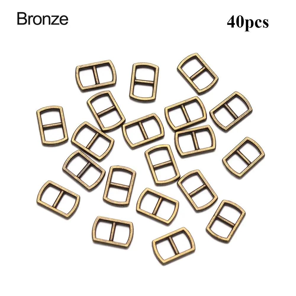 

20/40pcs 4.5mm Mini Metal Tri-glide Belt Buckle Doll Bags Buckles DIY Doll Clothes Ultra-small Buttons Shoes Sewing Accessories 40pcs бронзовый