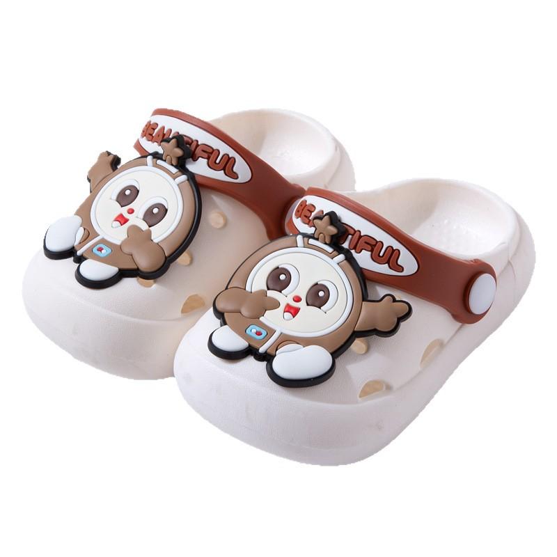 Cute Cartoon Eggman Party Clogs Summer Boys Girls Baby Children's Slippers Soft Sole Closed-Toe Beach Sandals