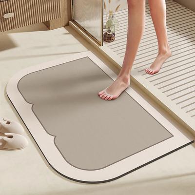 Diatom Mud At the Bathroom Door, Quick Drying and Absorbent, Household Floor Mats, Anti Slip Carpets, and Stain Resistant