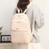 Women's new commuter backpack simple niche versatile student bag going out cover tie rod portable travel backpack