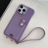 Wrist Strap Cards Pocket Leather Cellphone Cover for Samsung S25 Ultra S24 PU Wallet Android Phone Case for iPhone 16 15 14 12