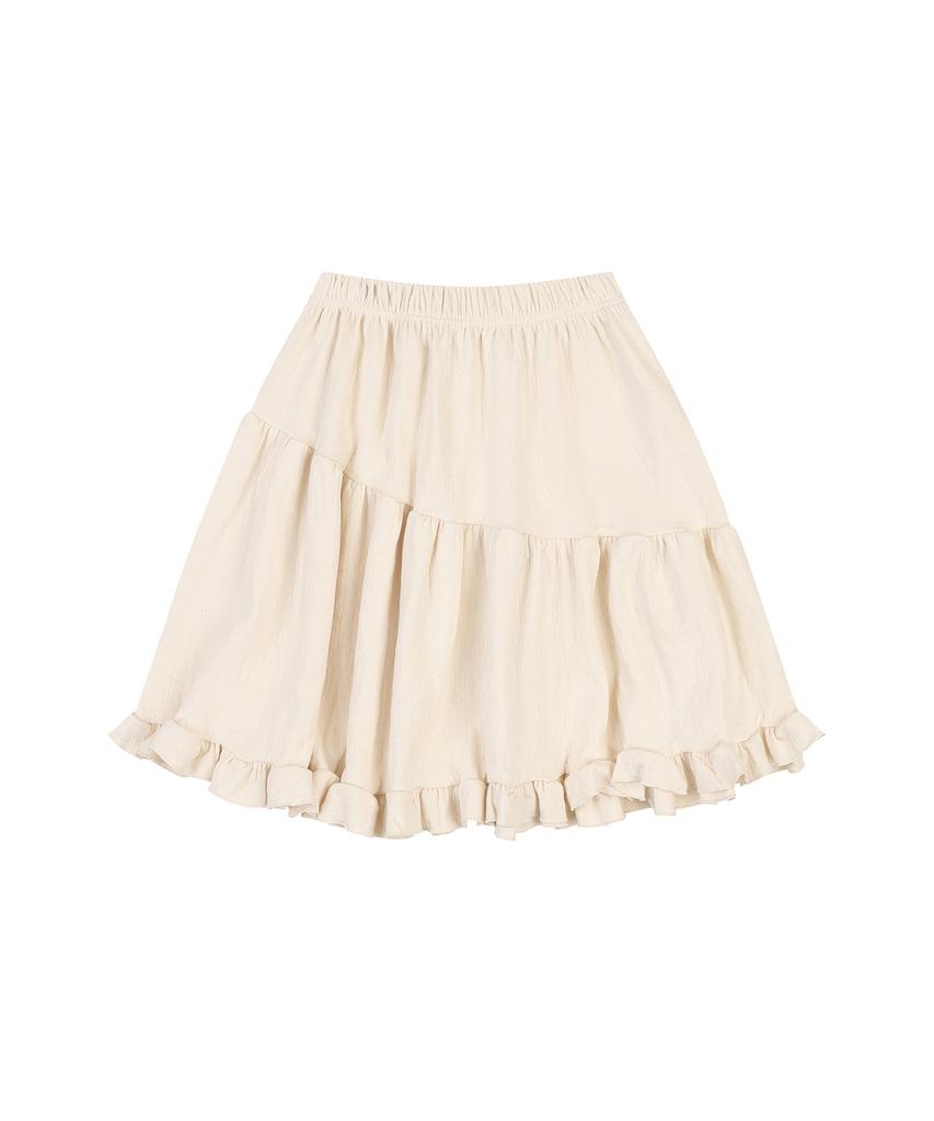 DELICCENT Eyelet Frill Skirt [Cream]