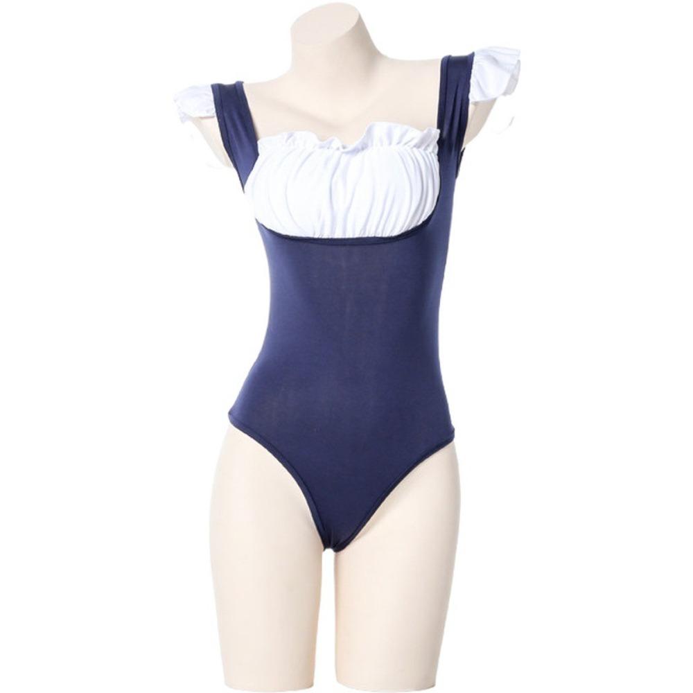 Maid Uniform Women Evening Dress Japan Popular Anime Role Play Costumes Animation Show Short Skirt Sleeveless Swimsuit Hollow