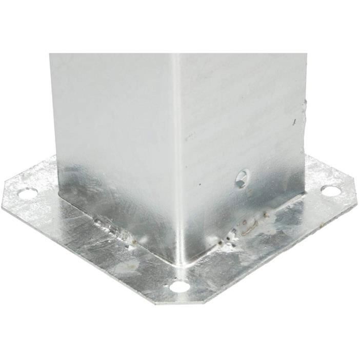 KOTARBAU® Pied de poteau à visser 70 x 70 mm Galvanisé à chaud Poteaux carrés en bois Poteau Support de poteau Porteur de clôture