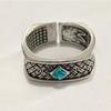 European and American Jewelry Punk Style Square Rhinestone Men's Ring