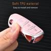 For VW Car Key Fob Cover, Soft TPU Key Shell Case Protection Fit for VW Volkswagen Jetta Golf Passat MK8 Tiguan Touareg Beetle GTI Smart Remote Car