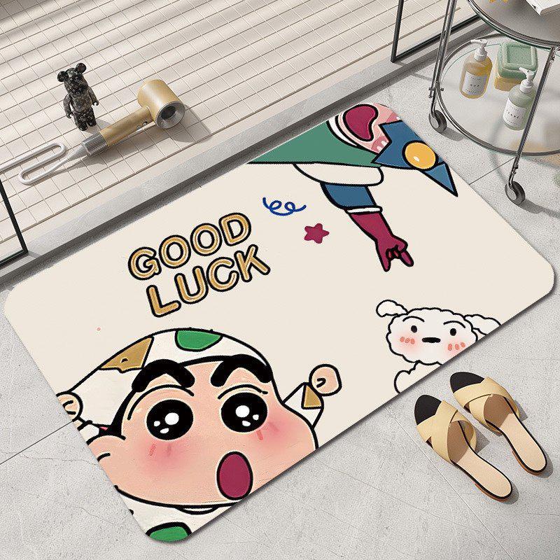 Cartoon Shin-chan Diatom Mud Bathroom Floor Mat - Dirt-Resistant, Easy Clean & Wear-Resistant 40*60cm Diatom Mud