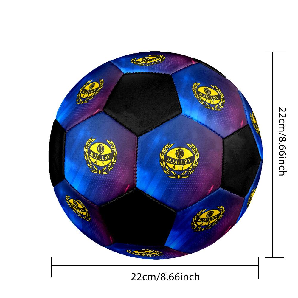 Pallone da Calcio Mjällby AIF Colorato Per Tutte le Età Cucito a Macchina PVC Pronto per la Competizione Resistente Ad Alto Rimbalzo.TAGLIA5