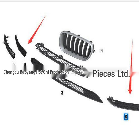 BMW X3 F25 Front Bumper Left & Right Air Vents (51117249595, 51117249596)