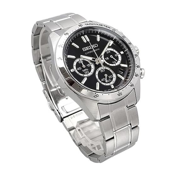 [Seiko] SEIKO 1/5 Second Chronograph Quartz Watch Men's SBTR013 Black [Domestic Genuine Product]