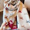 British Pony Double-sided Drawn Plush Scarf Neck Guard with Long Shawl Women's Autumn and Winter New Warm Scarf Thick
