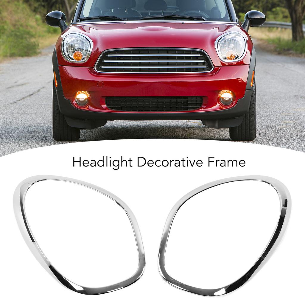 Front Hdlight Frame 2PCs Hd Lamp Cover 51139801573 Replacement for R60  