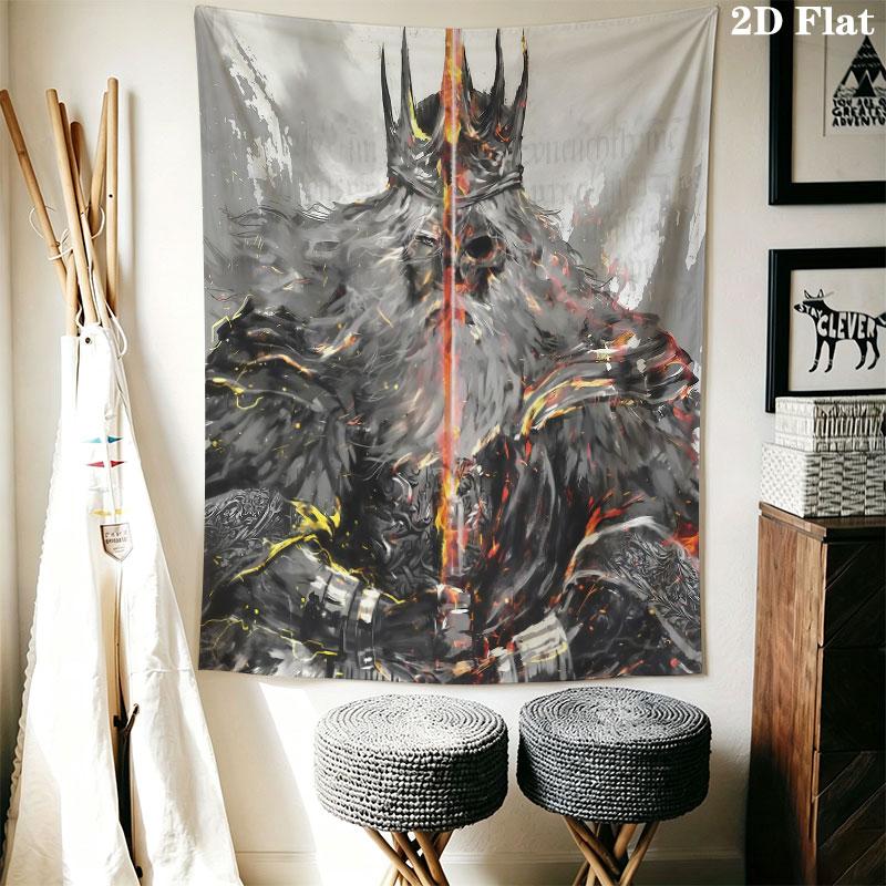 Elden Ring Dawn Wall Hanging Printed Fabric Blanket Decorative Tapestries for Bedroom Living Room Home Decor