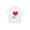 Oversize Women's Short-Sleeve T-Shirt with Cute "BALLOON CAT" Heart Balloon Cat Print