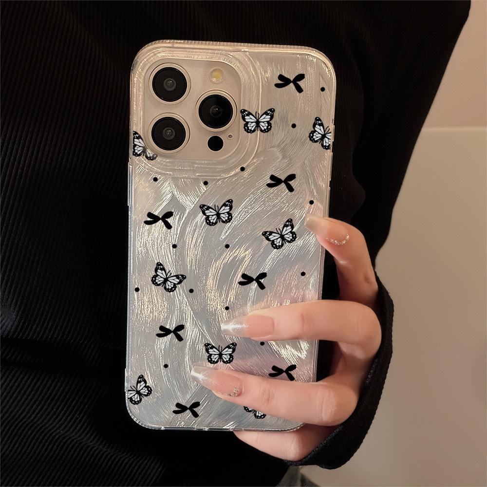 Creative Black Butterfly iPhone Case for iPhone 17, iPhone 17 Pro Max