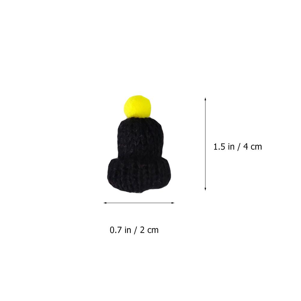 20Pcs Mini Woolen Christmas Hat Set for DIY Decor Crafting High Quality Fade Resistant Santa Hat Ornament for Gifts Home Party