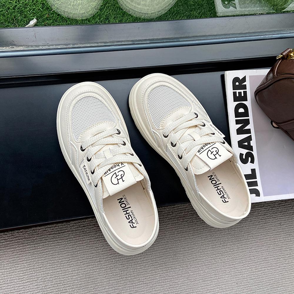 Women's Breathable Sports Shoes Low Top Mesh up Thick Bottom Casual Sneakers Comfortable Wear Resistant Rubber Outsole