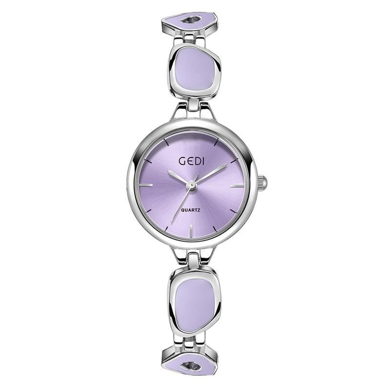 

Модные легкие роскошные дисковые темпераментные часы со стальным ремешком для женщин с солнечным узором простые повседневные кварцевые часы для женщин