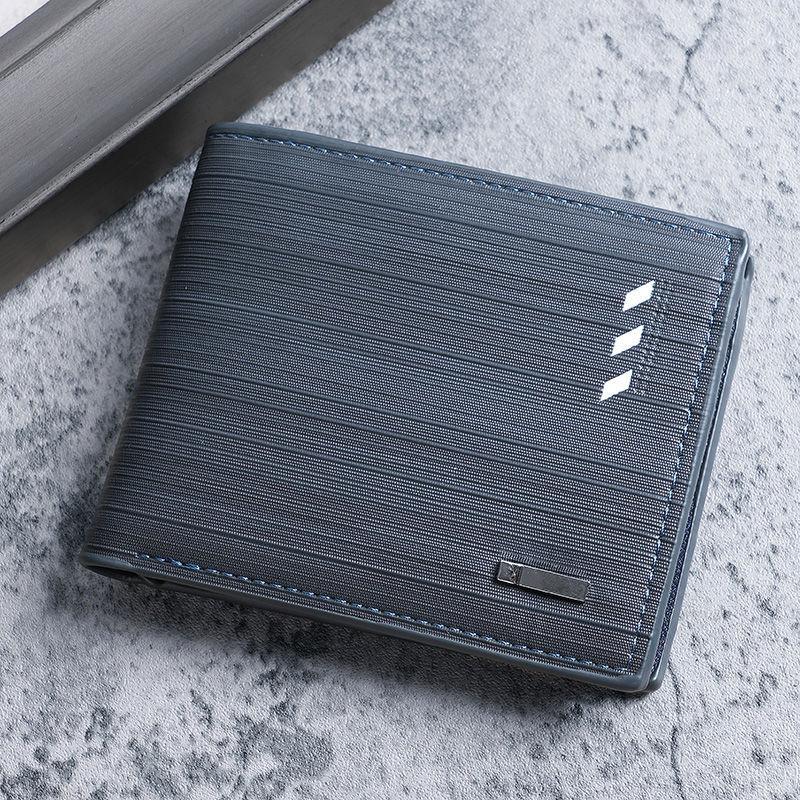 1Pc Short Wallet Men's European, American Youth Multi-Card Wallet Men's Horizontal Trend Wallet