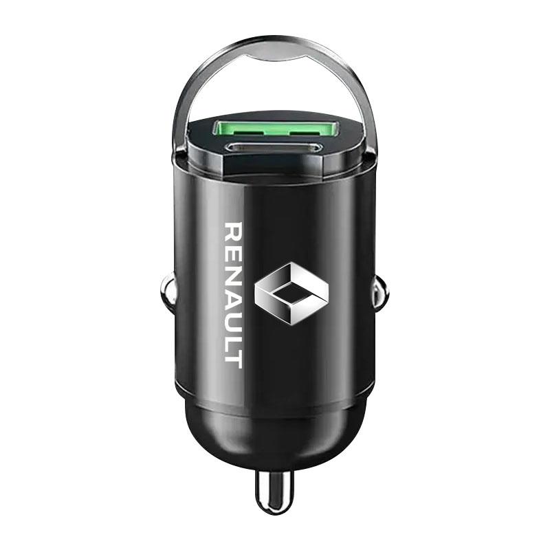 

1 шт. Автомобильное зарядное устройство USB Type-C Адаптер быстрой зарядки Автоаксессуары Для Renault Dacia Megane 2 3 Duster Koleos Logan Clio Laguna Sandero Renault