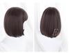 Eileen Bob Cold Brown Wig Natural Fluffy Wig Straight Small Face Effect Net Included Women's