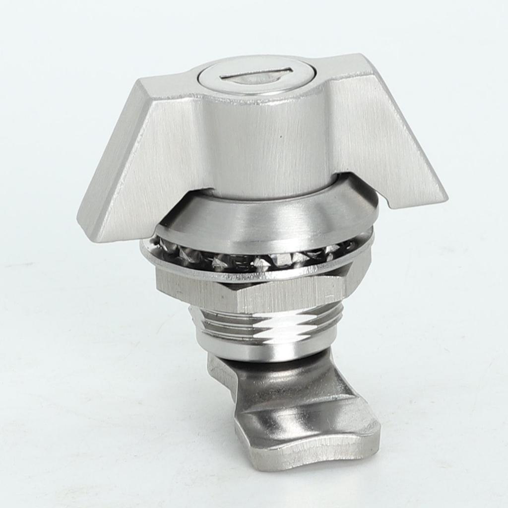 SUS304 Locking Wing Knob Quarter Turn Cam Latch IP65 Waterproof Hand Operated Panel Lock for Electrical Cabinet Enclosure Access