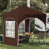 Pop Up Party Tent 192 X 192 X 245 Cm Brown