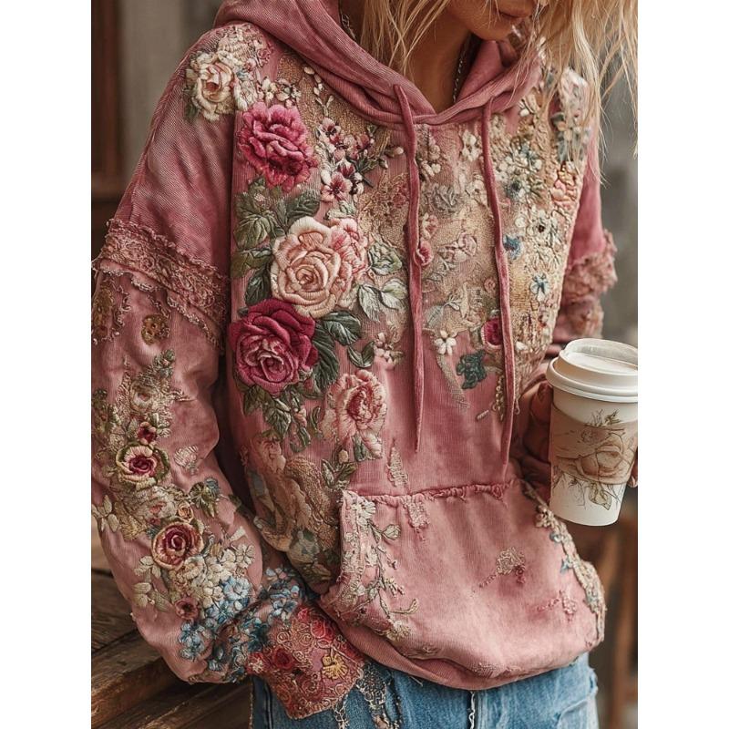 Casual Shirt Trend Japanese Ethnic Style Cherry Blossom Art Print Loose Coat