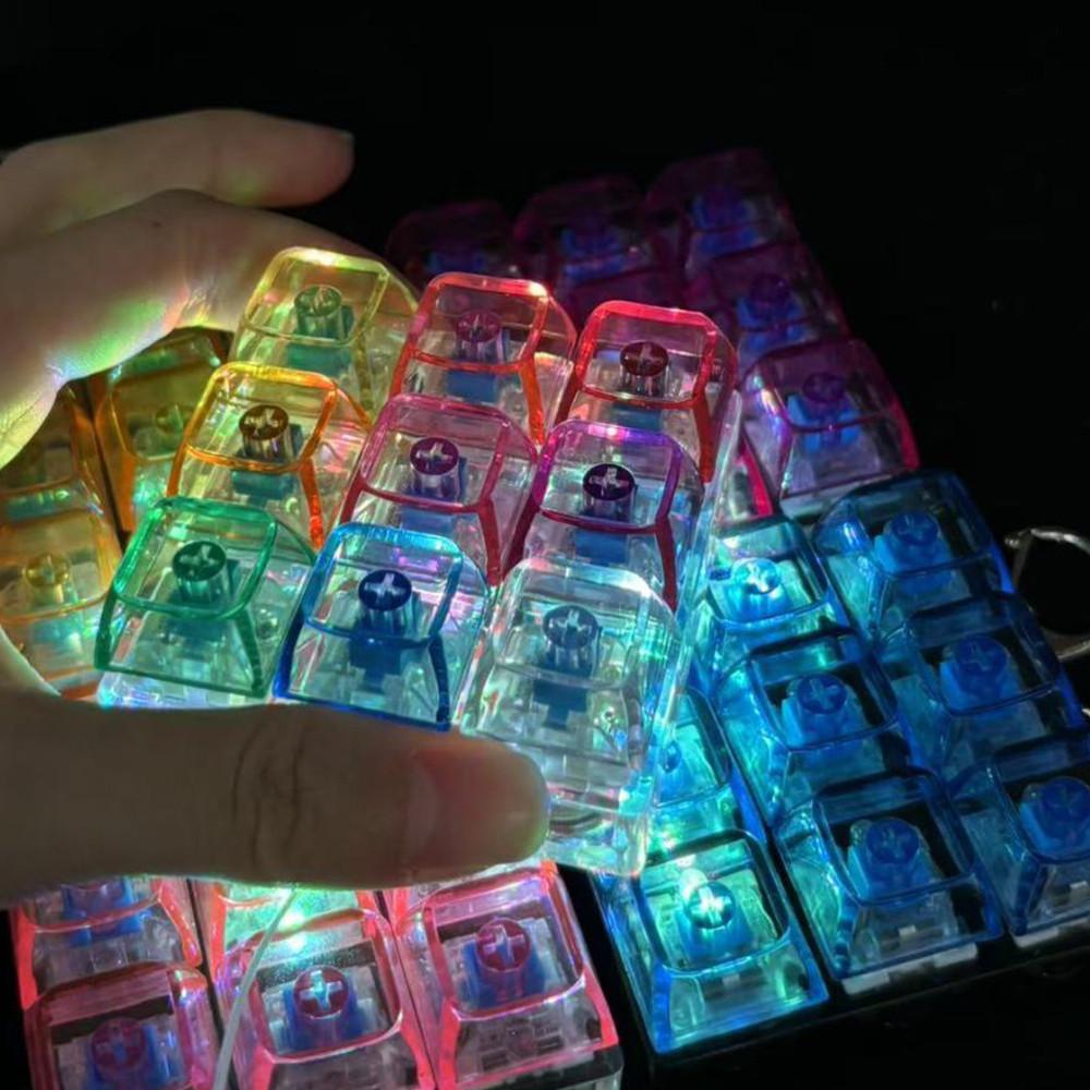 4/9-Button Fingertip Keyboard Keychain With Lights Rgb Keyboard Fidget Toy  For Stress Relief Decompression Calming Accessories