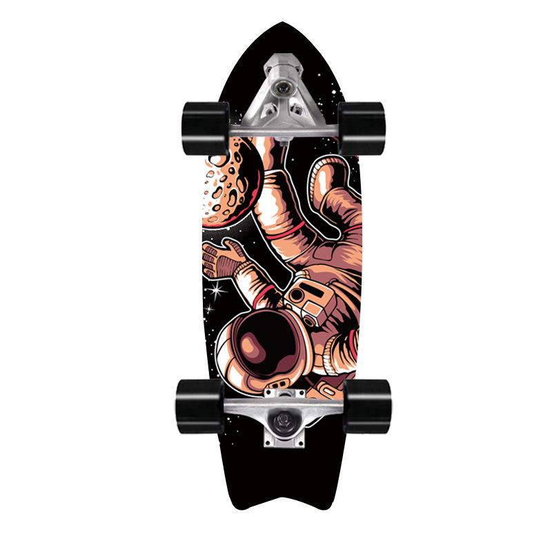 32 אינץ' סקייטבורד גלישה ללא דוושת זנב דוושת CX7 Bridge Brush Street למתחילים למתחילים לתרגול סקי גלישה