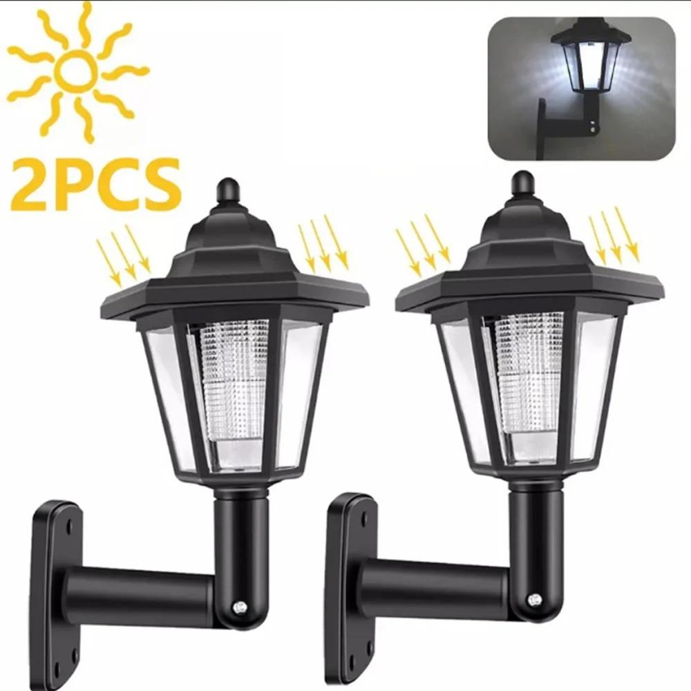1-2PCS Solar Garden Lights Outdoor LED Street Light Wall Lighting Fixture Exterior Garden Lighting And Decorative Illumination