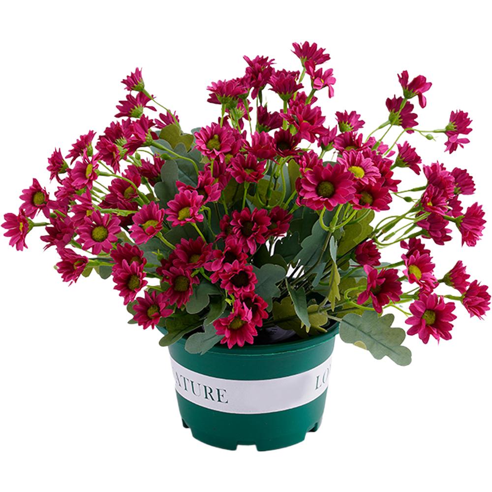 Artificial Sunset Mums Flowers Waterproof Fake Fall Flowers for Outdoor Garden Patio Home Planters Home Decoration