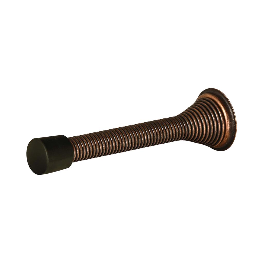 Spring Door Stopper Wall Mounted Door Holder with Rubber Tip Flexible Metal Coil Construction Durable Protection for Walls and Doors