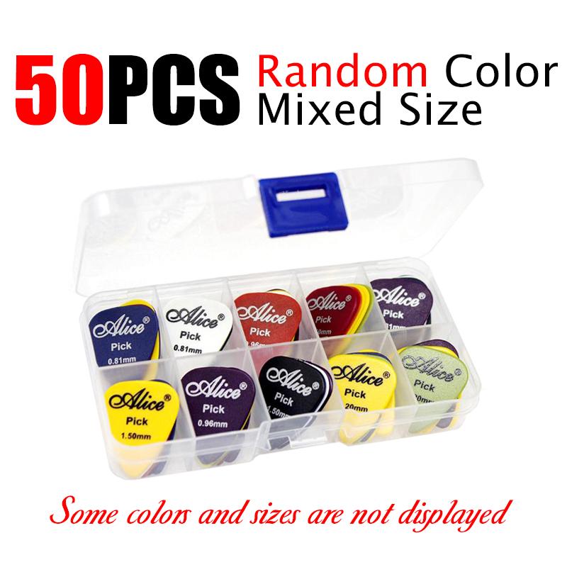 30/50PCS Colorful Guitar Picks Portable Box Package Multiple Thickness Mix Musical Instrument Practice Performance Accessory ZYF