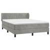 VidaXL Divan Bed and Mattress Light Grey 140x190cm Velvet 3127607