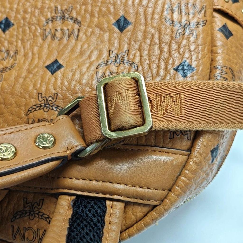 [Pre-Owned] Studded Monogram Print Faux Leather Mini Backpack - Good #1RTZ1QD