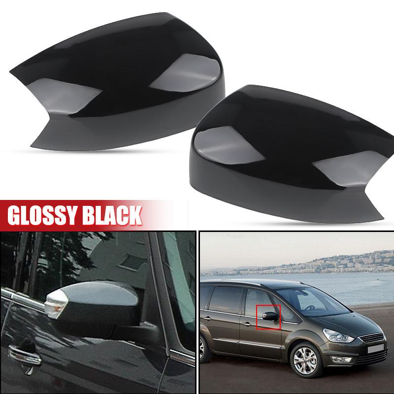Glänzende Weiße/Glänzende Schwarze Rückspiegelabdeckung Für Ford S-MAX Galaxy S-Max 2006 2007 2008 2009 2010 2011-2015 KUGA/Escape 2008
