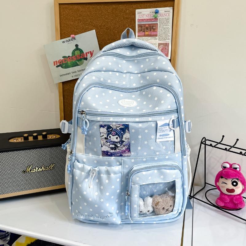 Cute Star Pain Bag Women's Backpack Japanese Junior High School High School Students Large Capacity Multi-compartment High Value School Bag Women