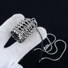 Handcrafted 925 Sterling Silver Crystal Cage Gemstone Pendant, Unique And Elegant Crystal Cage, Make Healing Pendant Cage