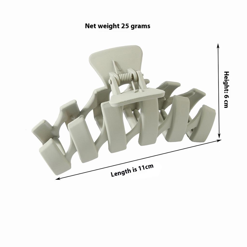 Fashionable N-shaped Large Frosted Spray-painted Plastic Hair Clip for Ladies' Hair