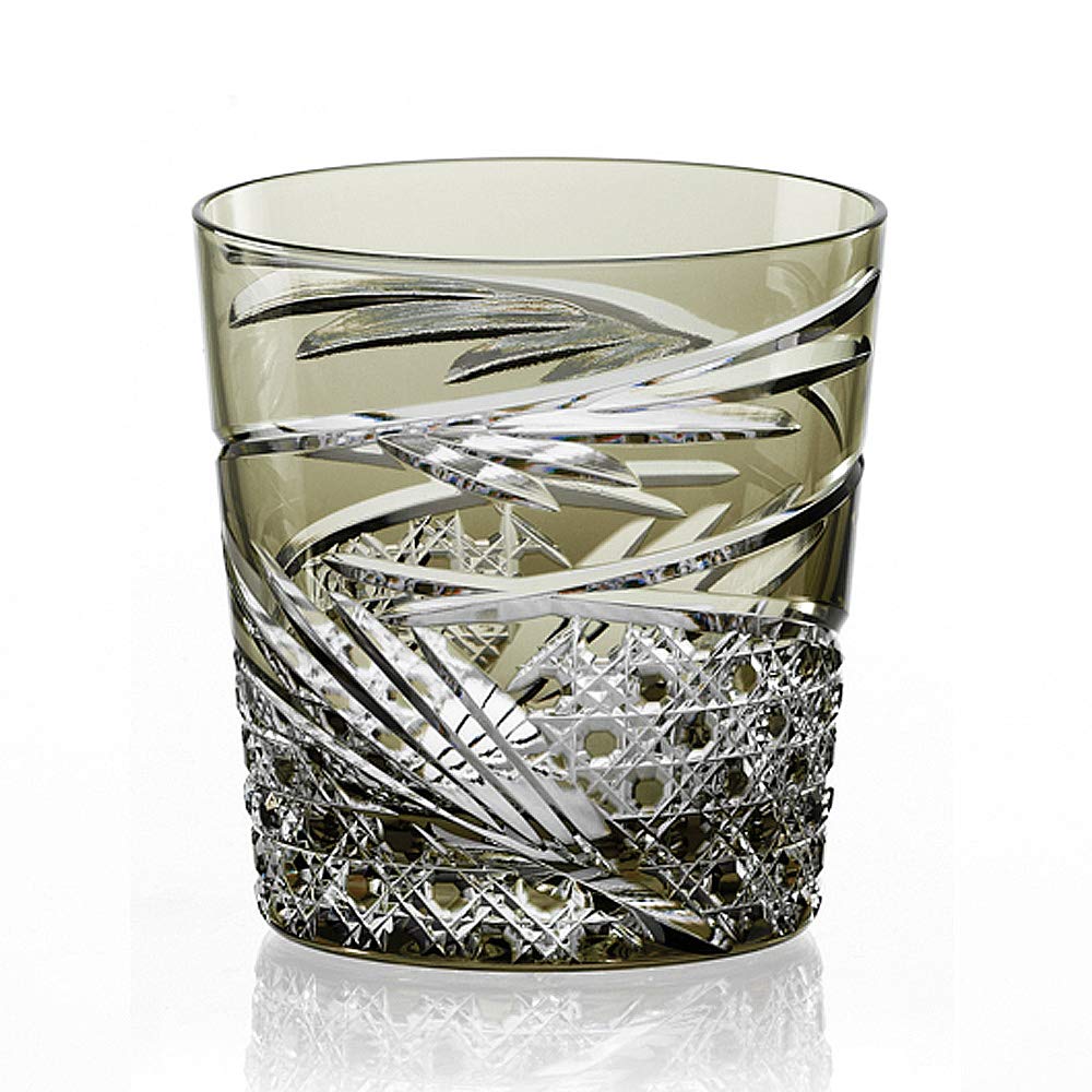 

Kagami Crystal Glass Kiriko Rocks Glass (Dance) (T577-2944-BLK)