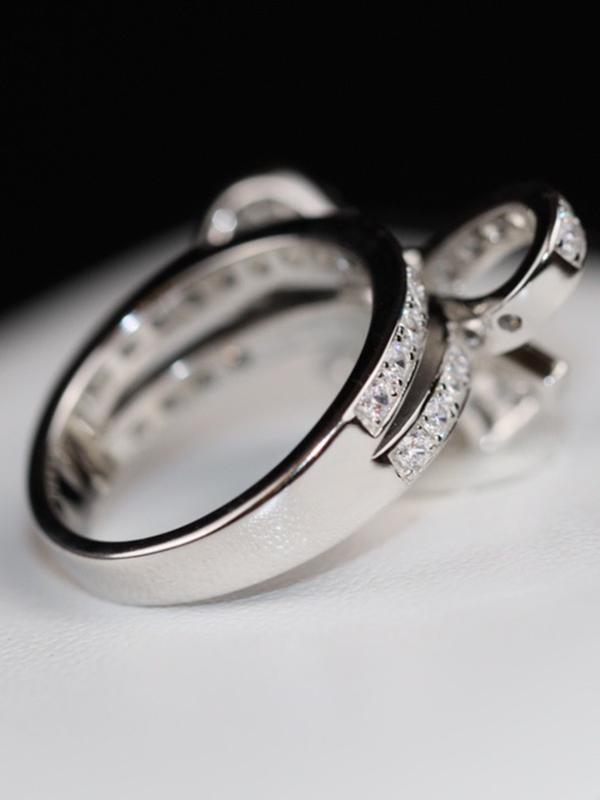 New 2023 Hot Brand Anniversary Gift Jewelry Bowknot Rings Cz Zircon Rings Wedding Jewelry Engagement Bowknot Ring Luxury Jewelry