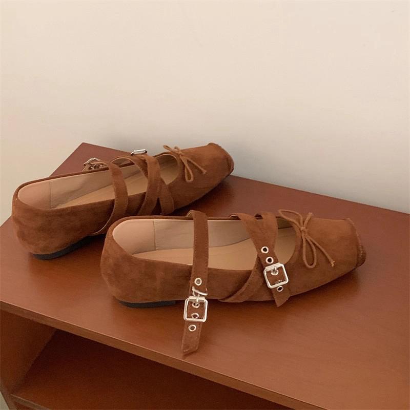 Fashion SUOJIALUN 2025 New Brand Women Flat Shoes Fashion Round Toe Ladies Elegant Mary Jane Shoes Soft Flat Heel Dress Single Shoes