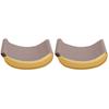 2Pcs Cat Scratching Toy Yellow Creative Banana Design Scratch Board
