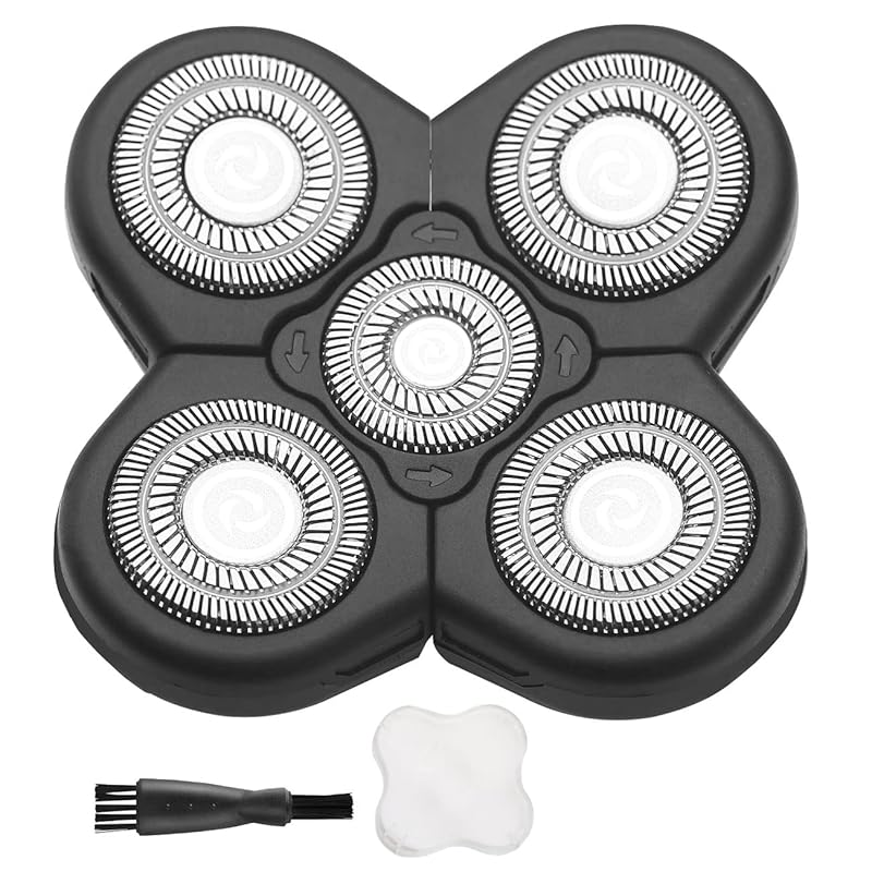 Universal 7 Blades Shaver Replacement Blades Compatible with Freedom Gold Shaver and Most Mainstream Brands Head Shaver Electric Shaver Replacement 5 Silver