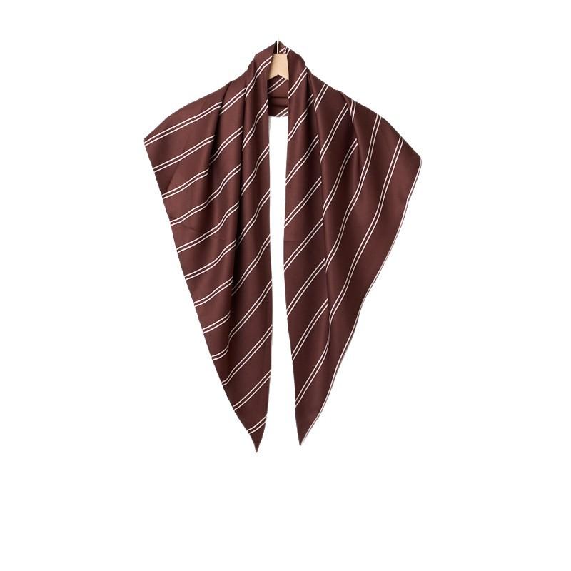 New fashion retro versatile striped triangle scarf women's fashion wear scarf old money style wear accessories silk scarf