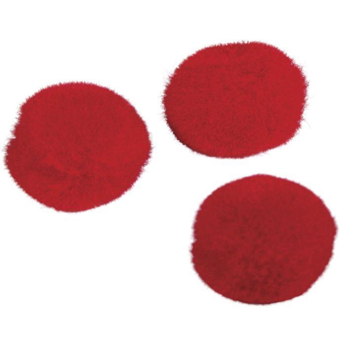Pompons Rouge 1 cm 65 pièces
