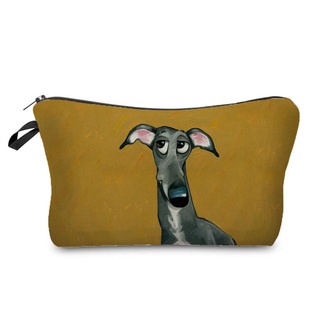 Women Dog Print Cosmetic Bag Toiletries Organize Travel Storage Case 6677