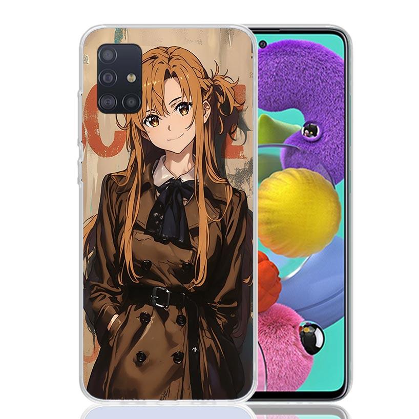 Anime Sword Art Online SAO Phone Case For Samsung Galaxy A52 A32 A22 A12 A02S A50S A30S A51 A31 AA71 Note 20 Ultra 10 S10 Plus G
